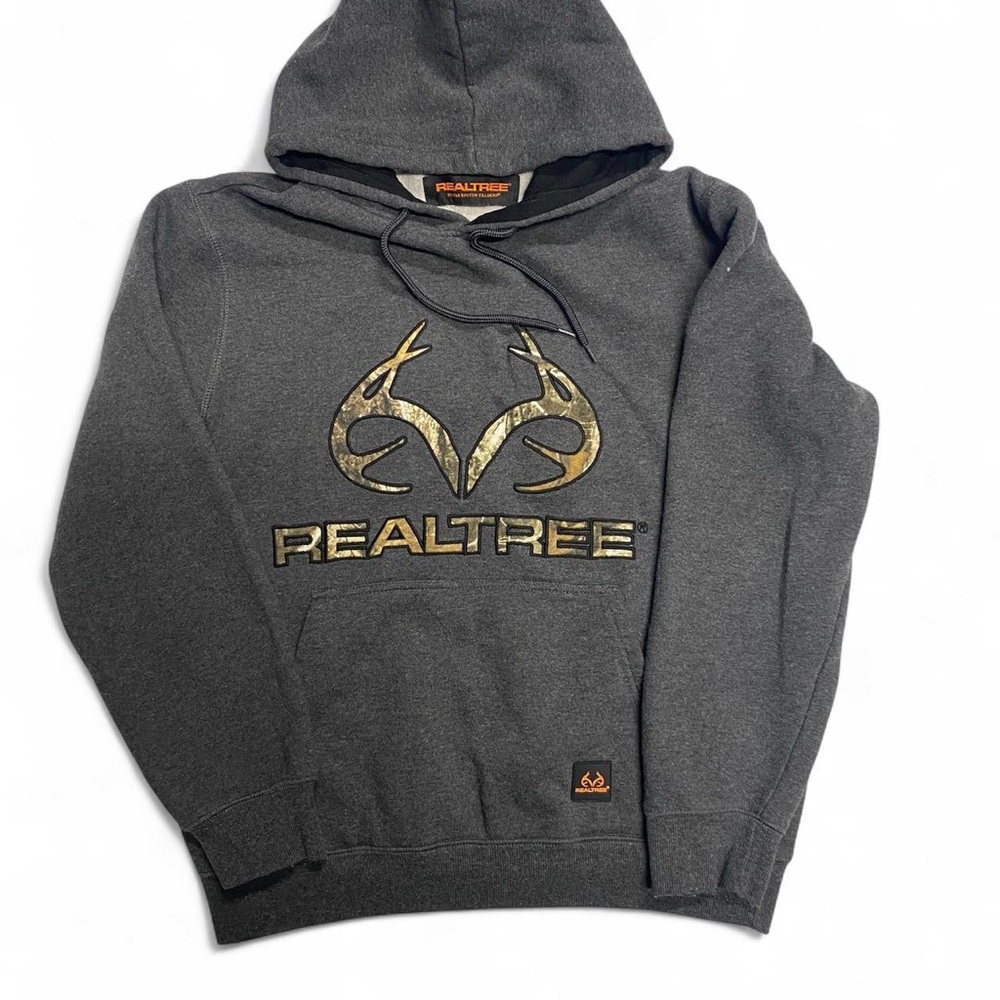 Realtree Charcoal Hoodie with Metallic Logo